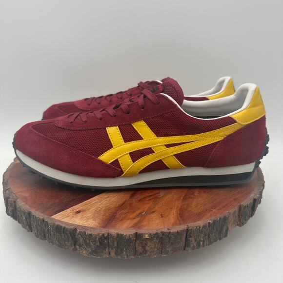 Onitsuka Tiger Mens EDR 78 Red Suede Yellow 1183B395 EUC Size 42 EU 8.5 US - Picture 1 of 9
